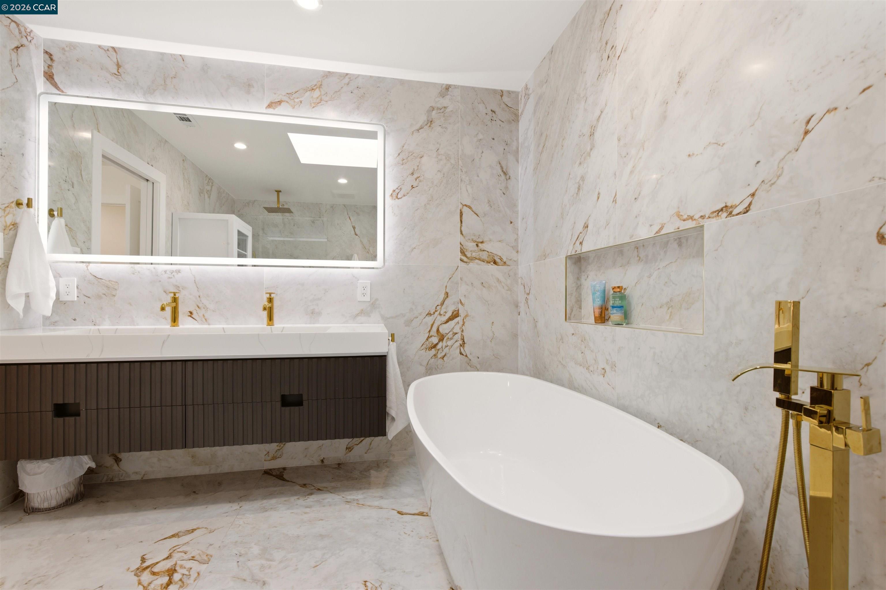 3298 Gloria Terrace Lafayette, CA 94549 - Photo 28 of 40 a bathroom with a sink and a mirror