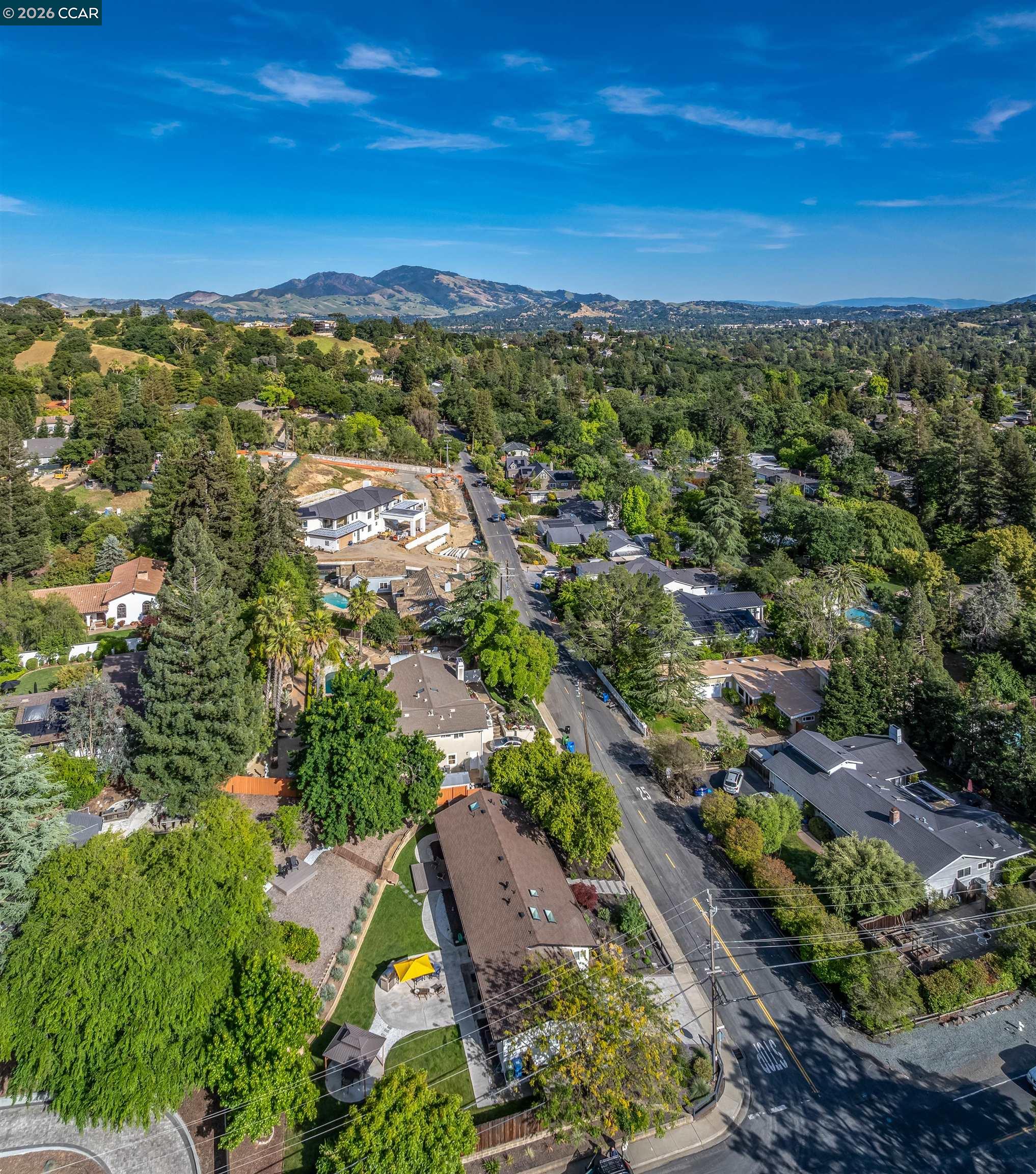 3298 Gloria Terrace Lafayette, CA 94549 - Photo 40 of 40 an aerial view of residential houses with outdoor space and trees