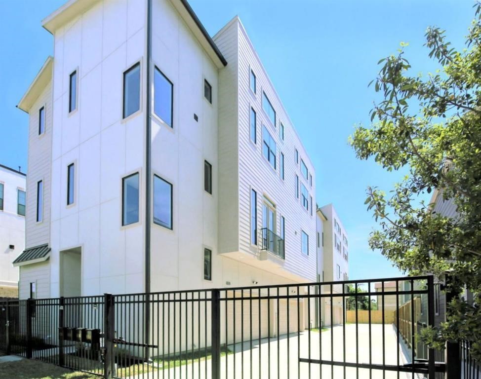 a view of a building from a balcony