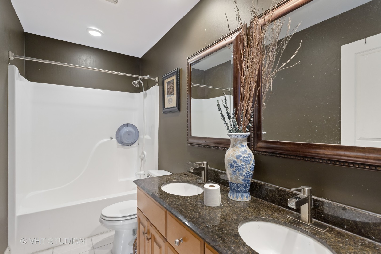 15365 Dan Patch Drive Plainfield, IL 60544 - Photo 19 of 30 a bathroom with a granite countertop sink toilet and shower