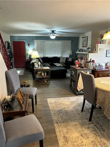 a living room filled with furniture