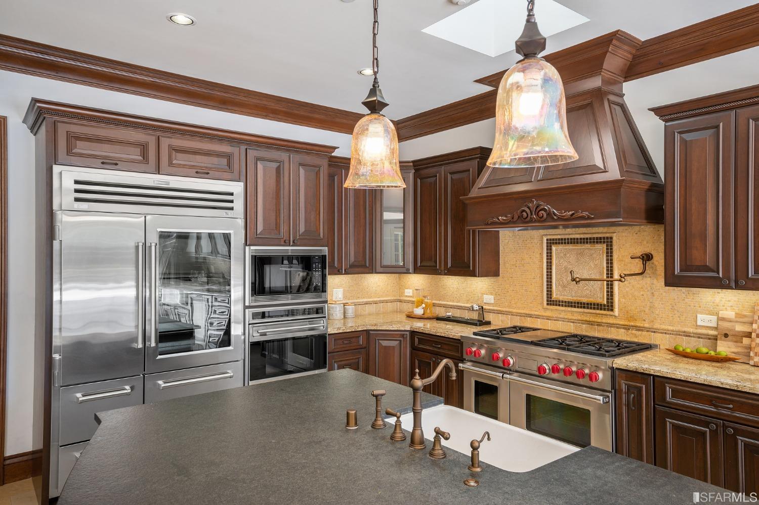 73 Irving Avenue Atherton, CA 94027 - Photo 26 of 99 a kitchen with stainless steel appliances granite countertop a stove and a refrigerator