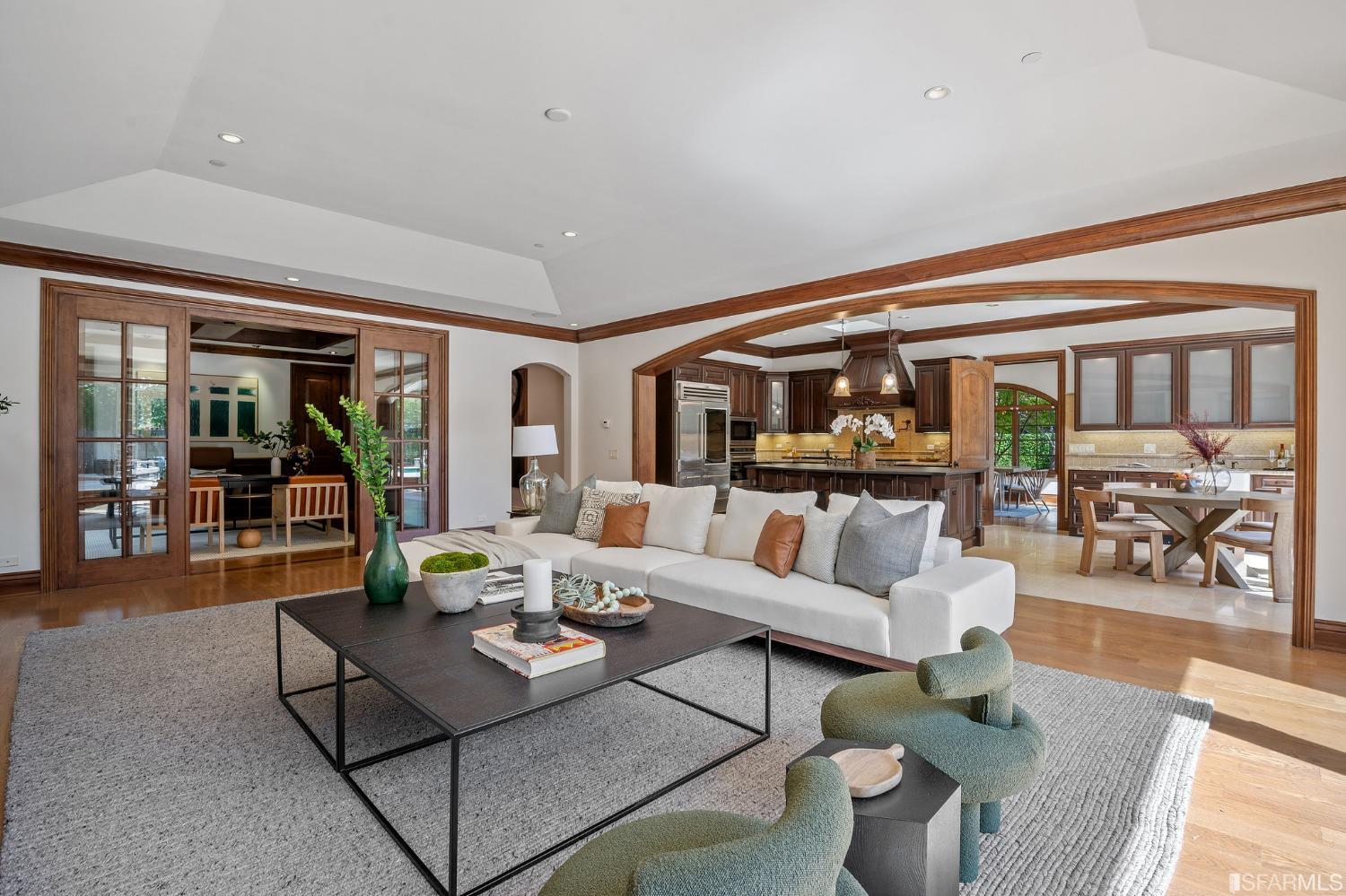 73 Irving Avenue Atherton, CA 94027 - Photo 39 of 99 a living room with fireplace furniture and a large window