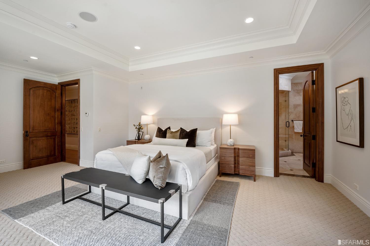 73 Irving Avenue Atherton, CA 94027 - Photo 48 of 99 a bed room with a bed and a chair