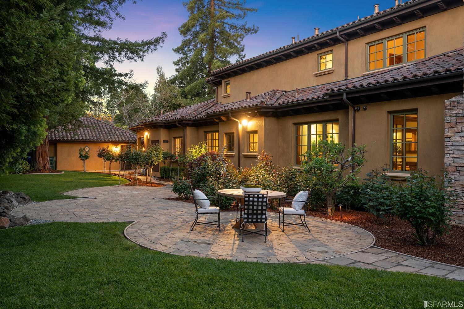 73 Irving Avenue Atherton, CA 94027 - Photo 93 of 99 a view of a house with backyard sitting area and garden