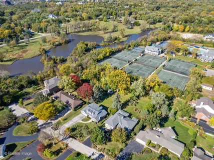 an aerial view of a city with lots of residential buildings