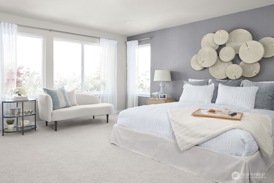 3924 190th Street Southeast Bothell, WA 98012 - Photo 10 of 12 a bedroom with large bed and large windows