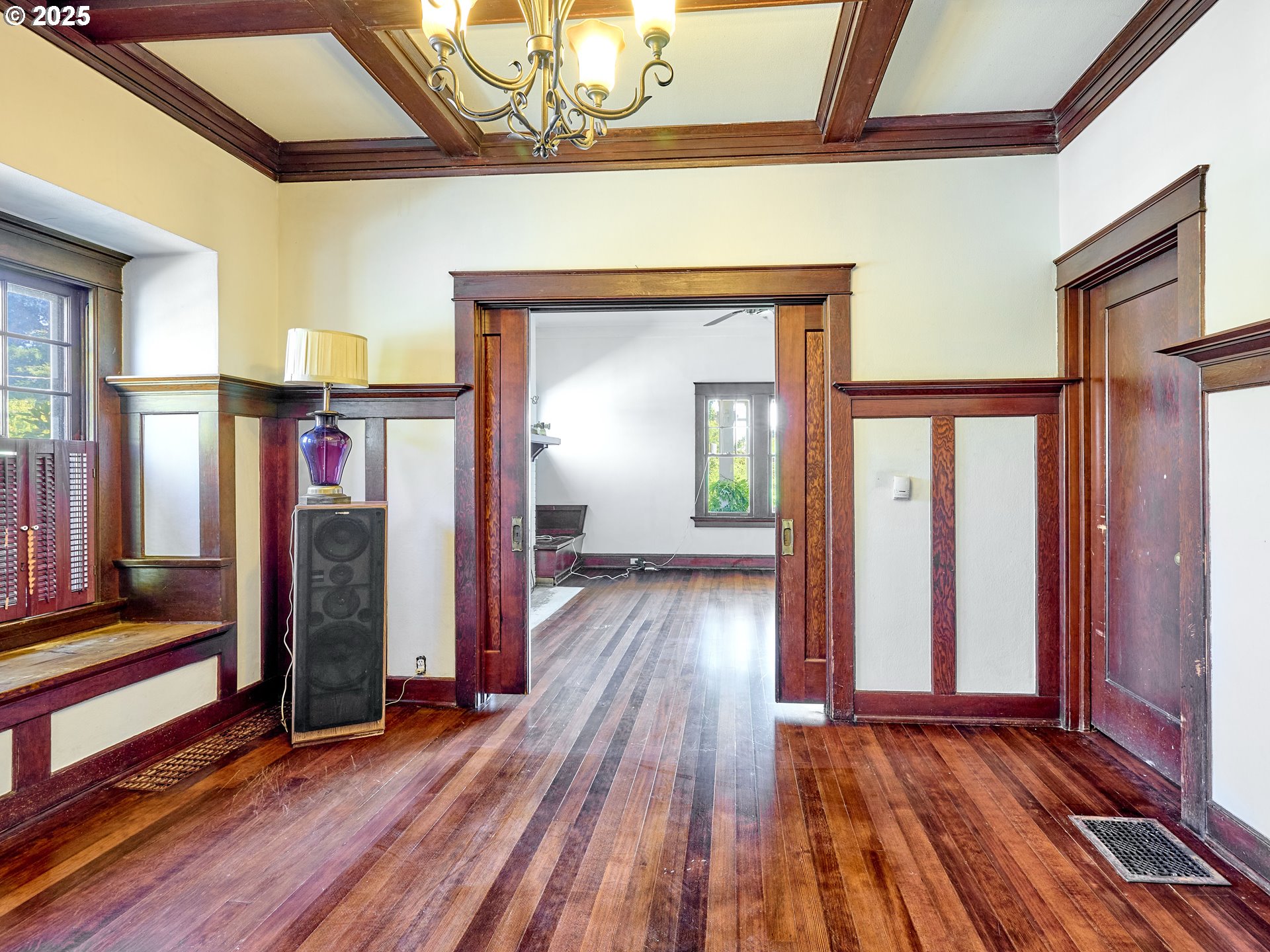 955 Bryan Street Woodburn, OR 97071 - Photo 9 of 28 a view of a room with wooden floor and stairs