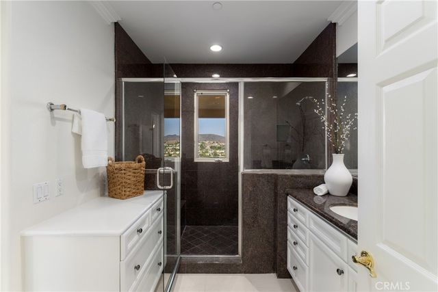 a view of city and mountain