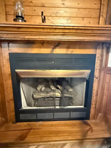 a view of a fireplace