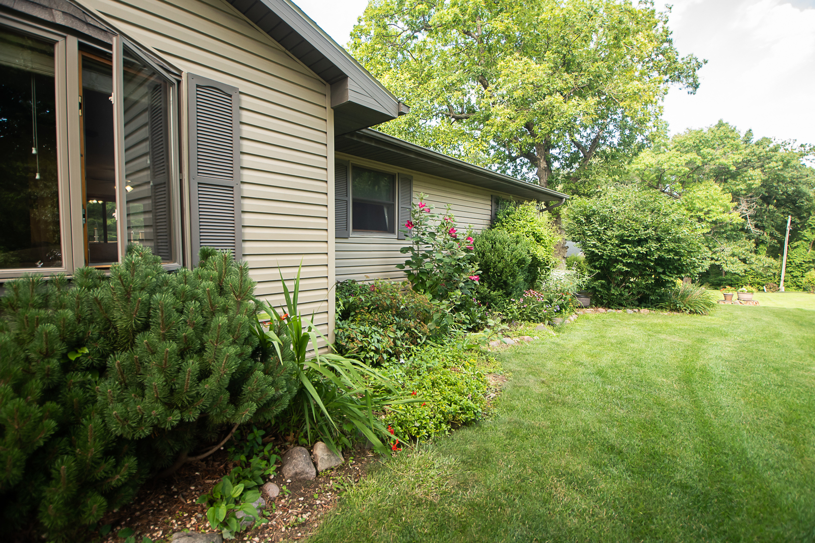 7830 Renee Rue Dixon, IL 61021 - Photo 2 of 25 a view of backyard with potted plants and large tree