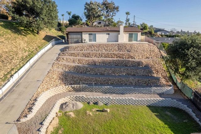 a view of a swimming pool with a yard
