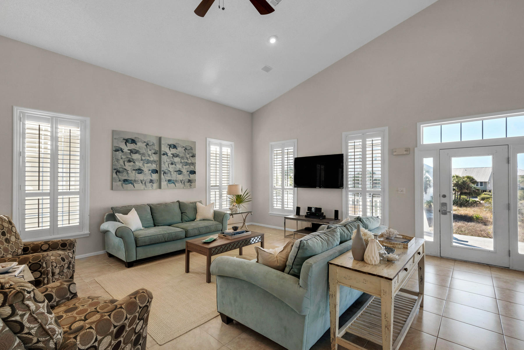 39 Sandy Lane Santa Rosa Beach, FL 32459 - Photo 11 of 87 a living room with furniture and a flat screen tv