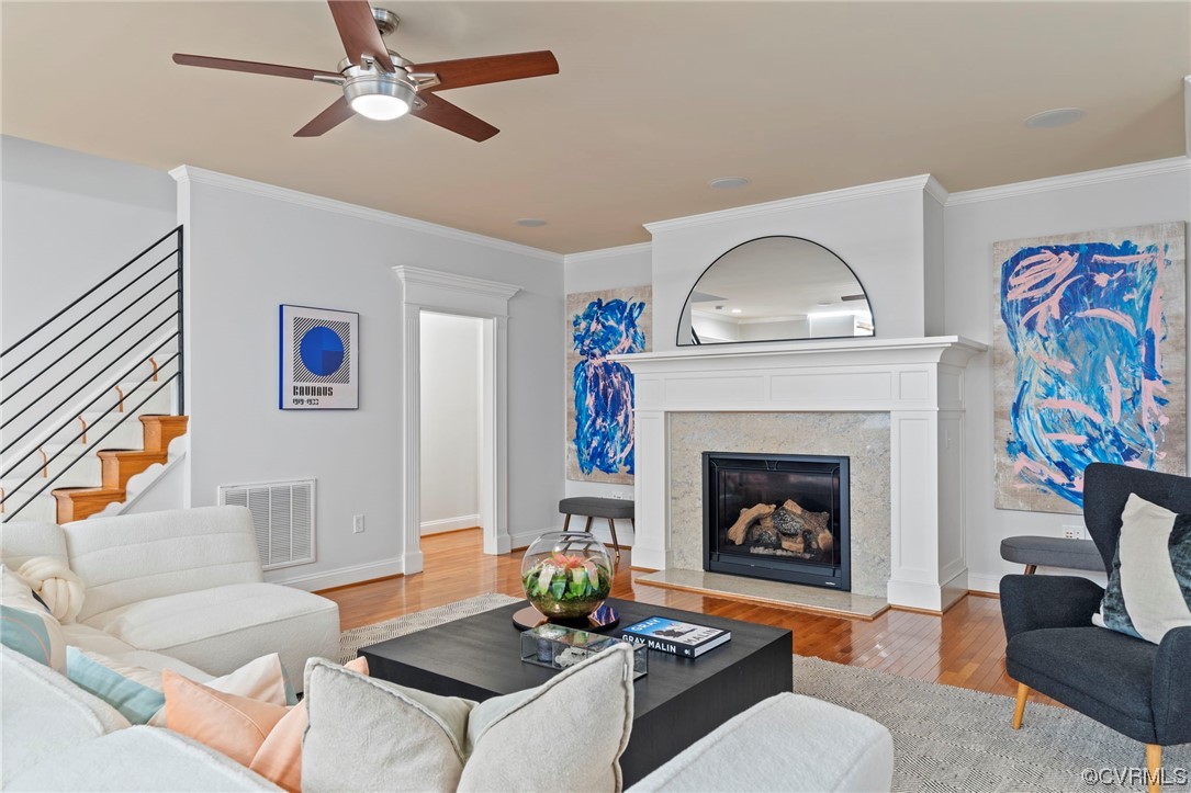 13213 Edmonton Drive Midlothian, VA 23113 - Photo 5 of 49 a living room with furniture and a fireplace