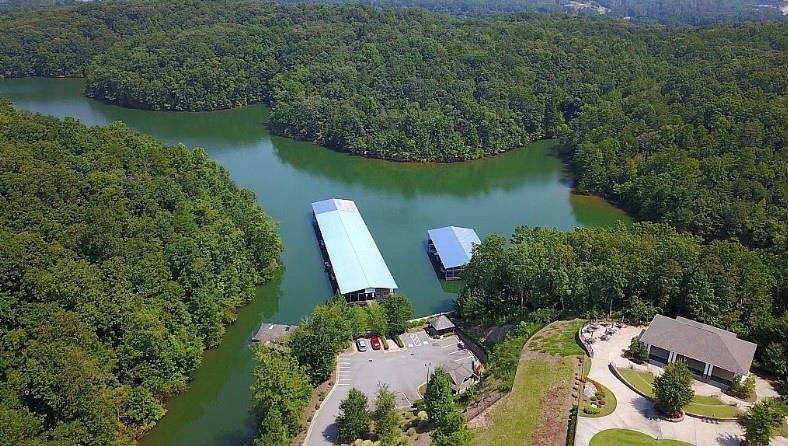 3751 Golden Leaf Point Southwest Gainesville, GA 30504 - Photo 38 of 45 an aerial view of a house with lake view
