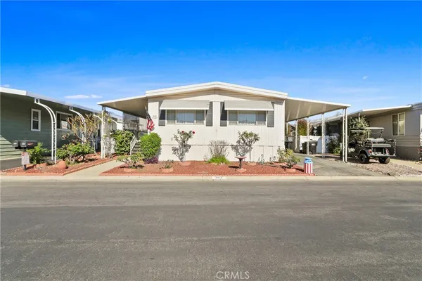 a front view of a building with street