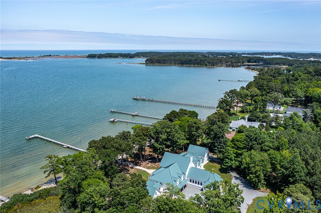 3315 Windmill Point Road White Stone, VA 22578 - Photo 7 of 49 an aerial view of a residential houses with outdoor space and ocean view