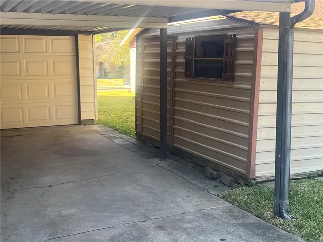 a view of backyard from window