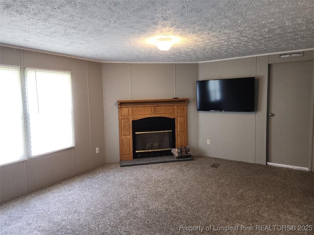 420 Pine Tree Road Lumberton, NC 28360 - Photo 15 of 18 a living room with a fireplace and a flat screen tv