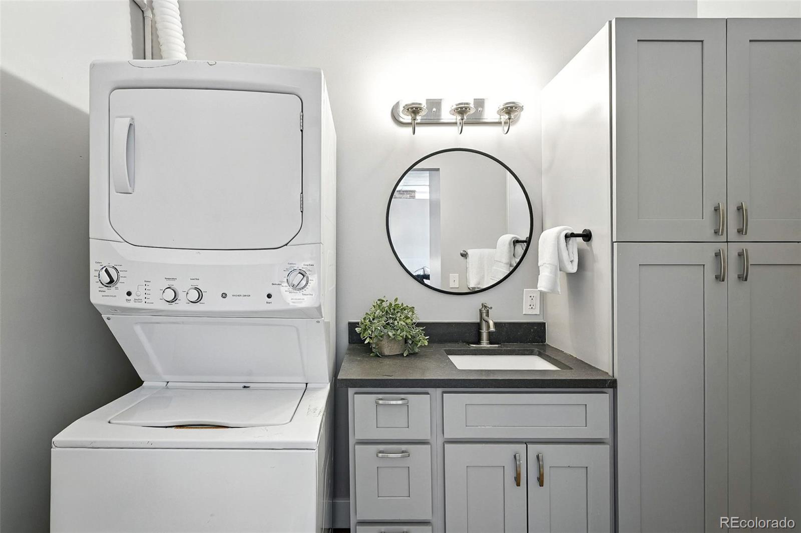 2261 Blake Street, Unit 3E Denver, CO 80205 - Photo 31 of 46 a utility room with dryer and washer