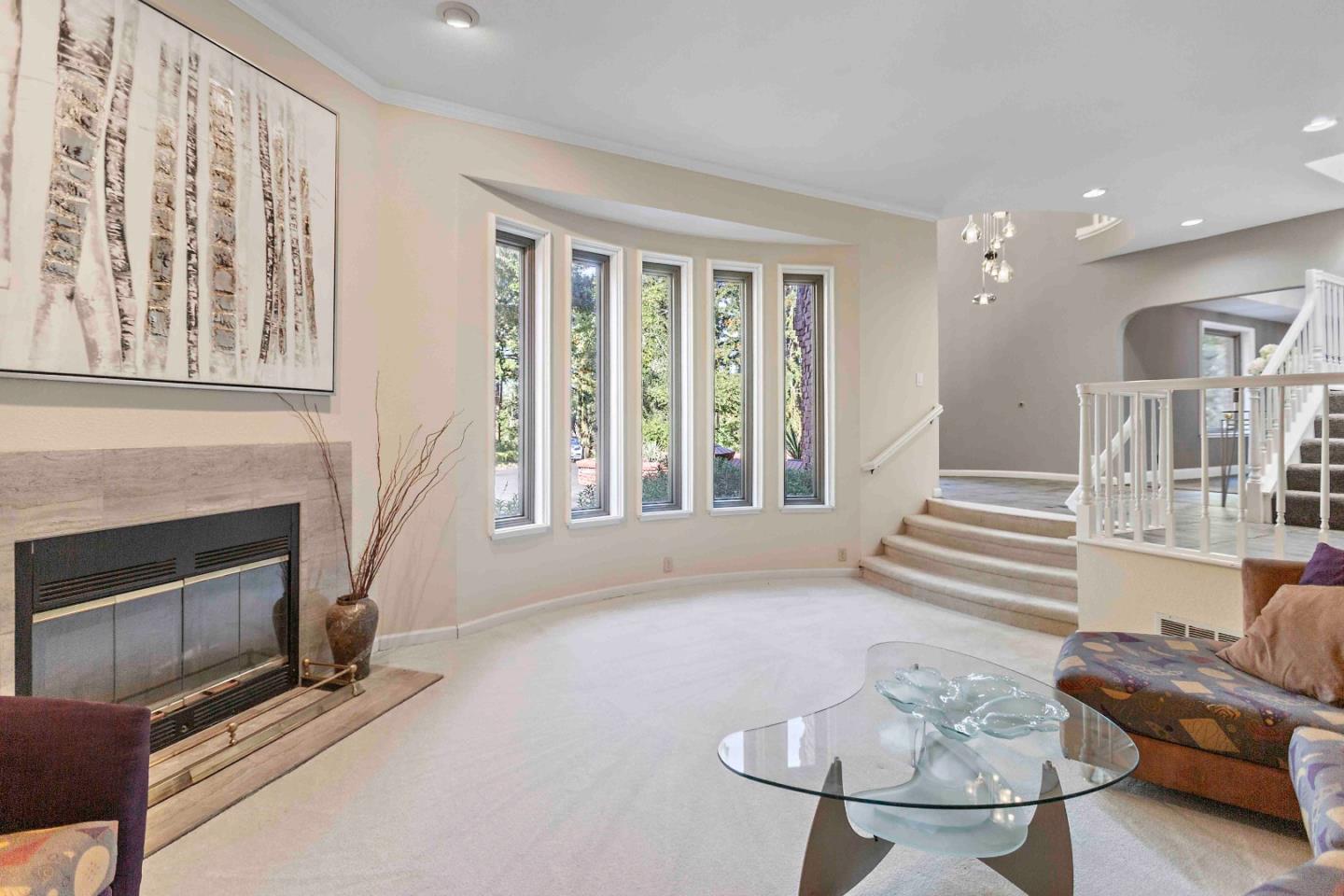 23491 Summit Road Los Gatos, CA 95033 - Photo 12 of 77 a living room with furniture and a fireplace