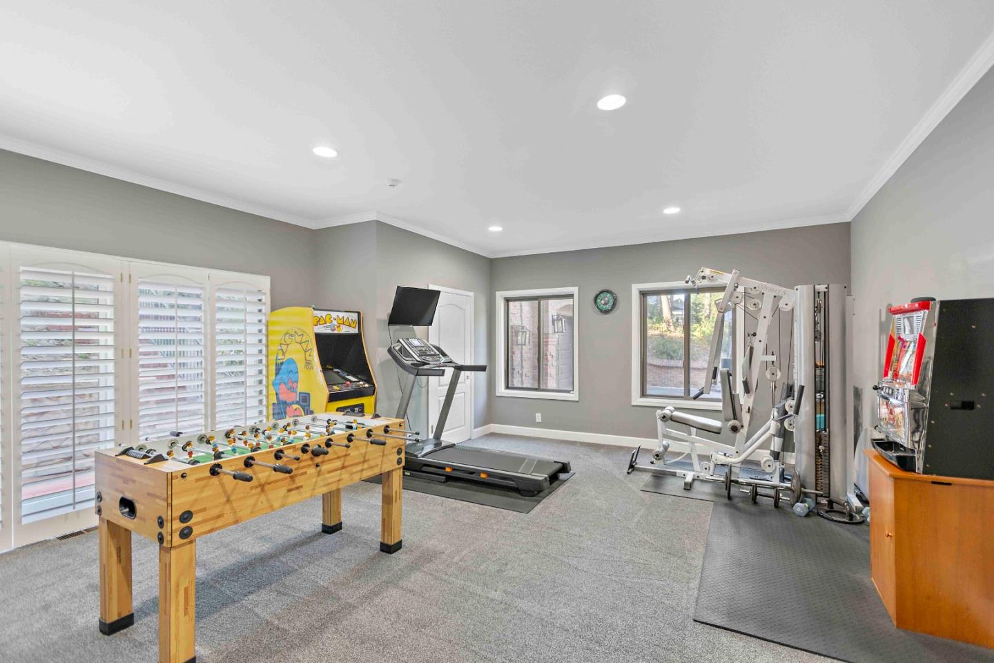 23491 Summit Road Los Gatos, CA 95033 - Photo 27 of 77 a bedroom with furniture and a flat screen tv