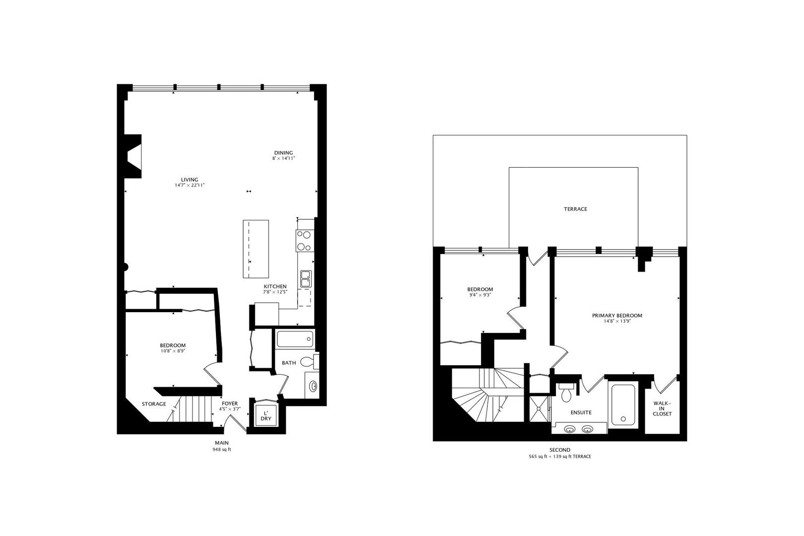 1111 West 14th Place, Unit 328 Chicago, IL 60608 - Photo 47 of 49 a picture of a floor plan
