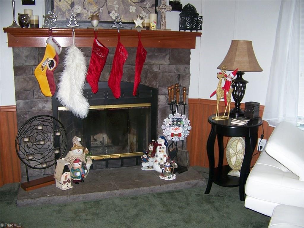 690 Jim Hill Road Pilot Mountain, NC 27041 - Photo 4 of 21 Fireplace in Living Room