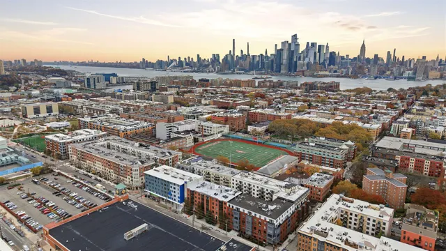 an aerial view of multiple house