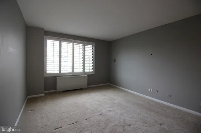 an empty room with a window