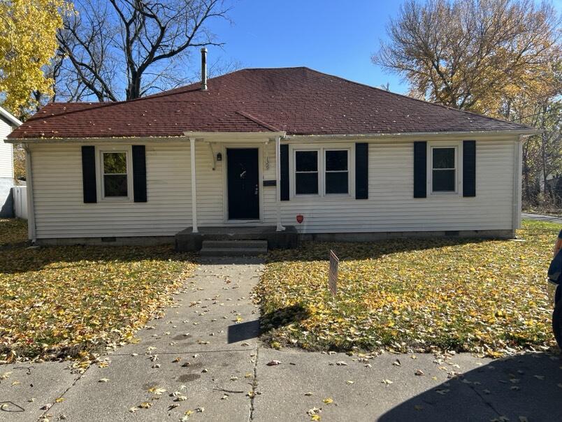 a front view of a house
