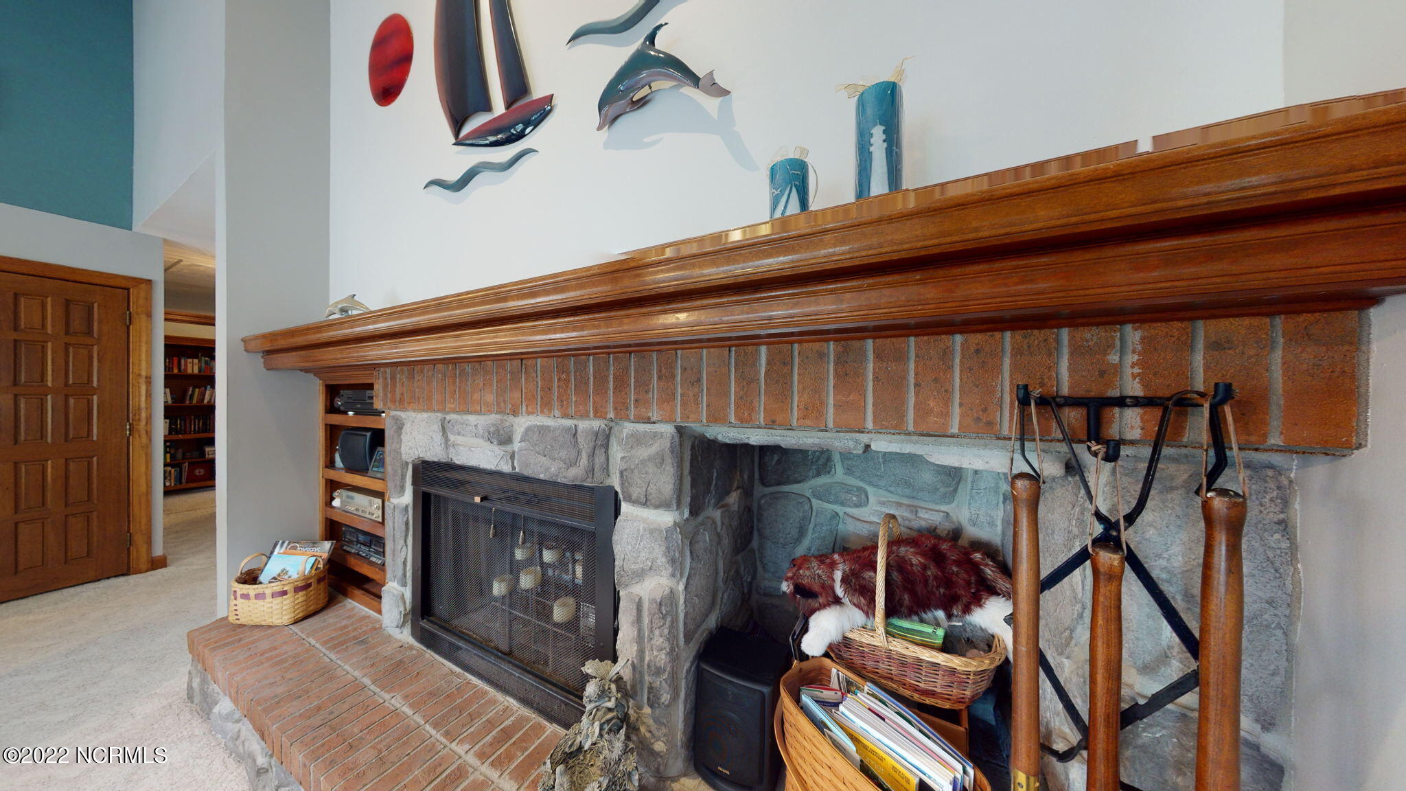 5014 Bucco Reef Road New Bern, NC 28560 - Photo 9 of 64 Stone finish fireplace