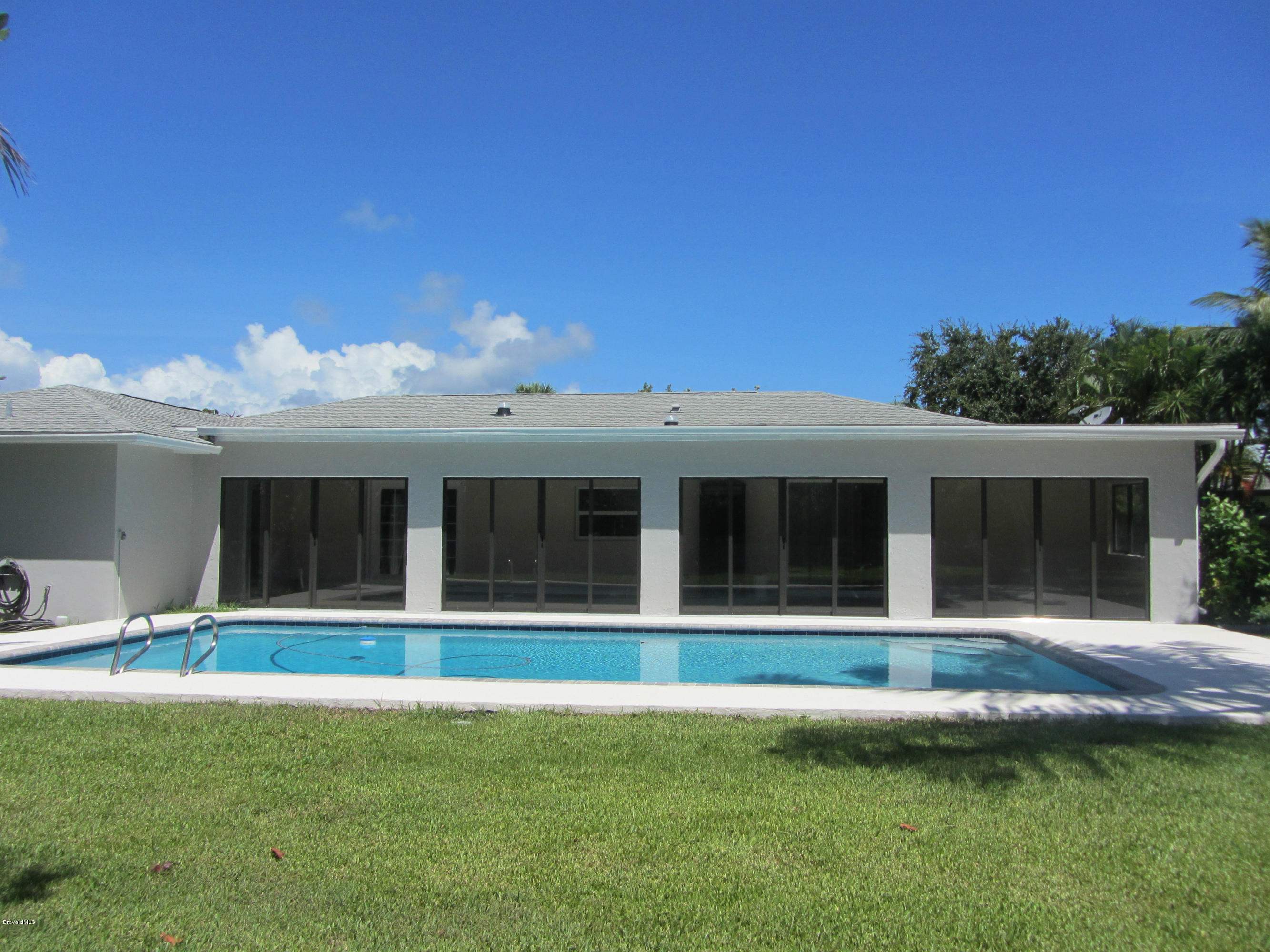 Rear view of enclosed porch