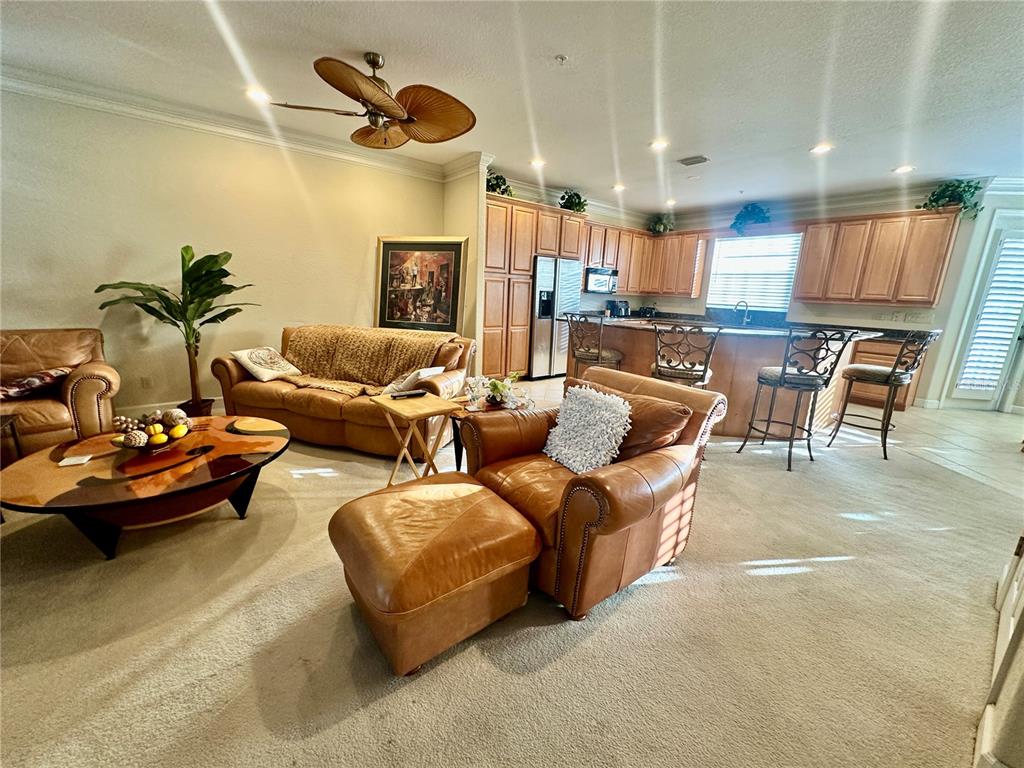 135 Shoals Circle North Redington Beach, FL 33708 - Photo 13 of 80 a living room with furniture and kitchen view