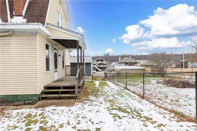 a view of a swimming pool with a lounge chairs