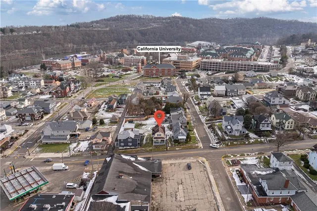 an aerial view of a city