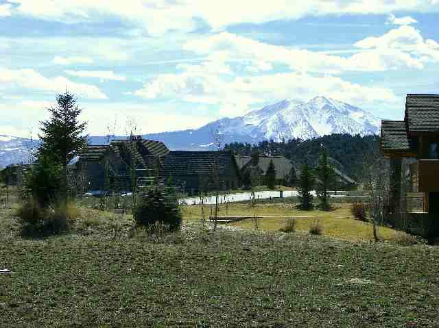 a view of a lake with a mountain