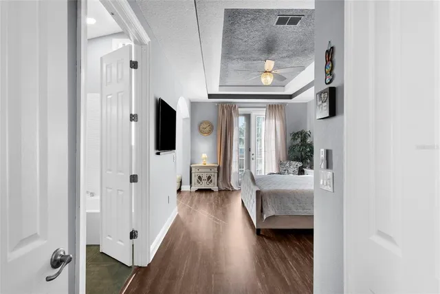 a room with window and walk in closet