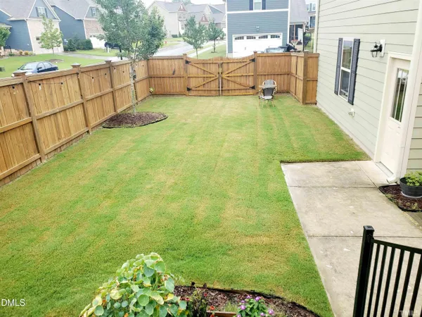 a view of an outdoor space and swimming pool