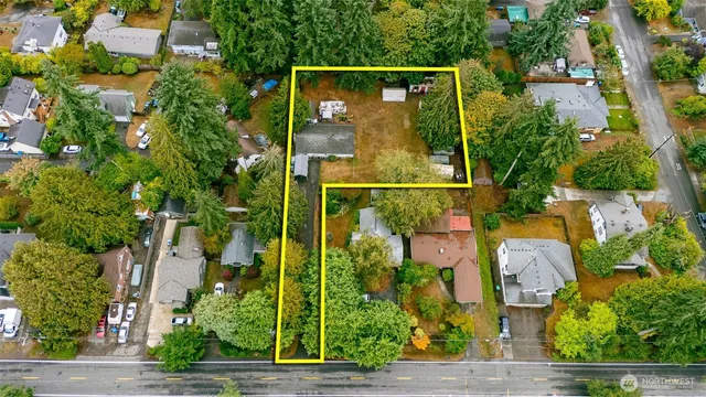 an aerial view of multiple house