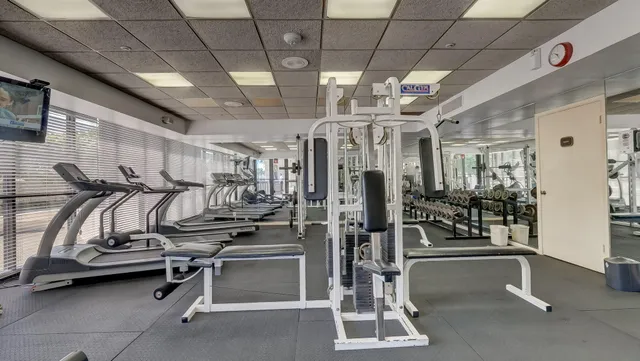 a view of city from terrace with seating space