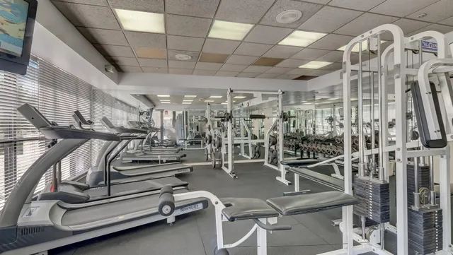 a view of a balcony with city view