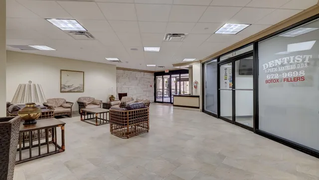 a view of a multi story building