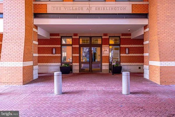 a view of a building with entryway