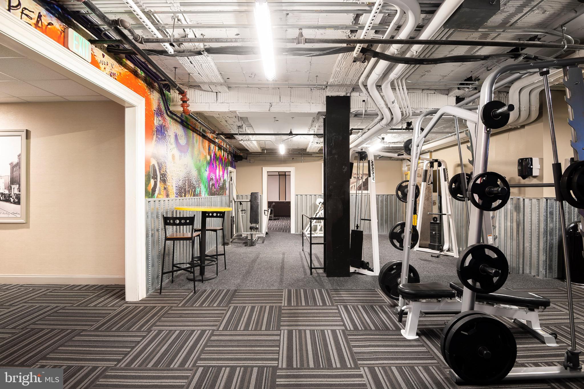 301 North Charles Street, Unit 2BR Baltimore, MD 21202 - Photo 28 of 48 a view of a room with gym equipment