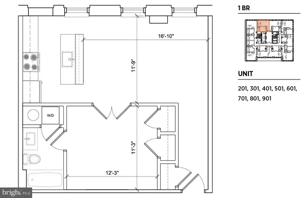 $1,910 | 301 North Charles Street, Unit 2BR, Baltimore, MD 21202