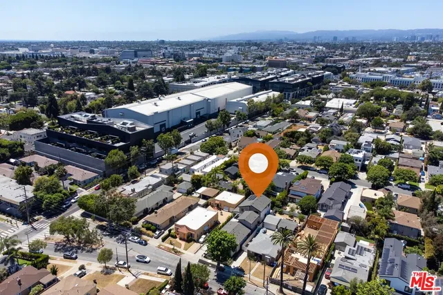 an aerial view of a city