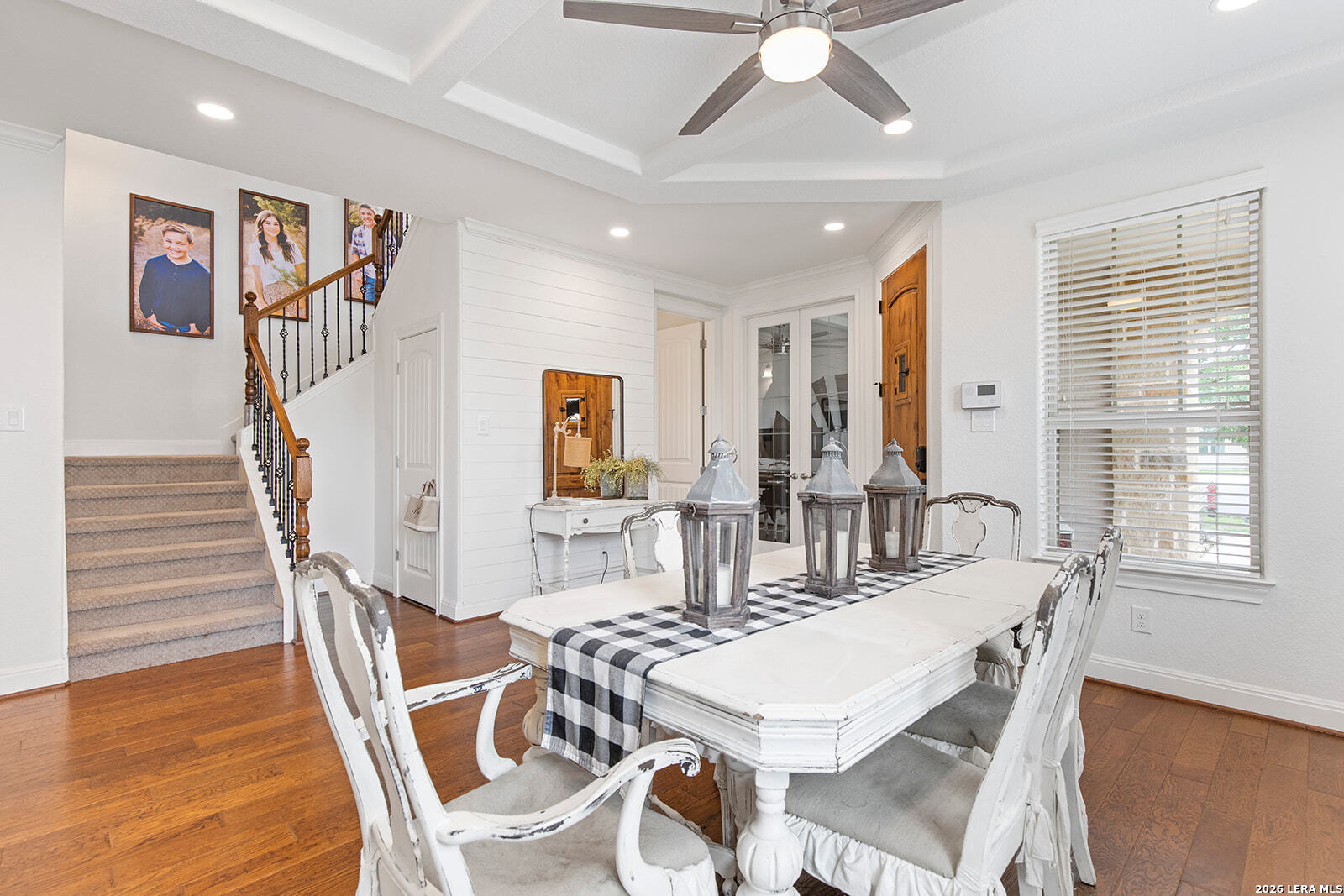 8039 Cibolo Valley Fair Oaks Ranch, TX 78015 - Photo 8 of 63 a view of a a dining room with furniture window and wooden floor