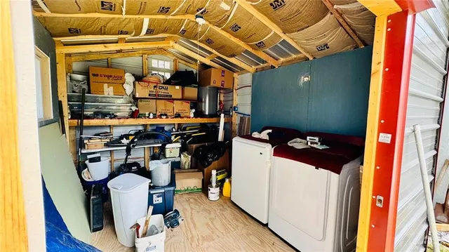 a room with storage and utility