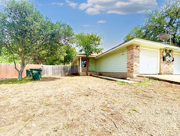 a backyard of a house
